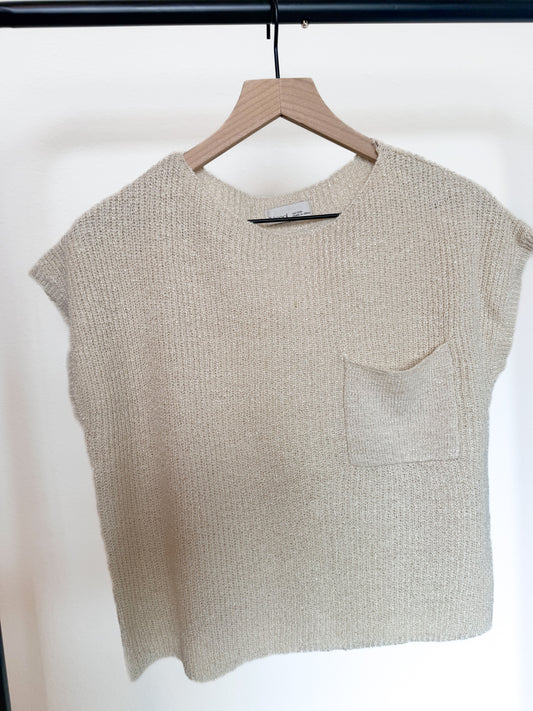 Knitted Pocket T