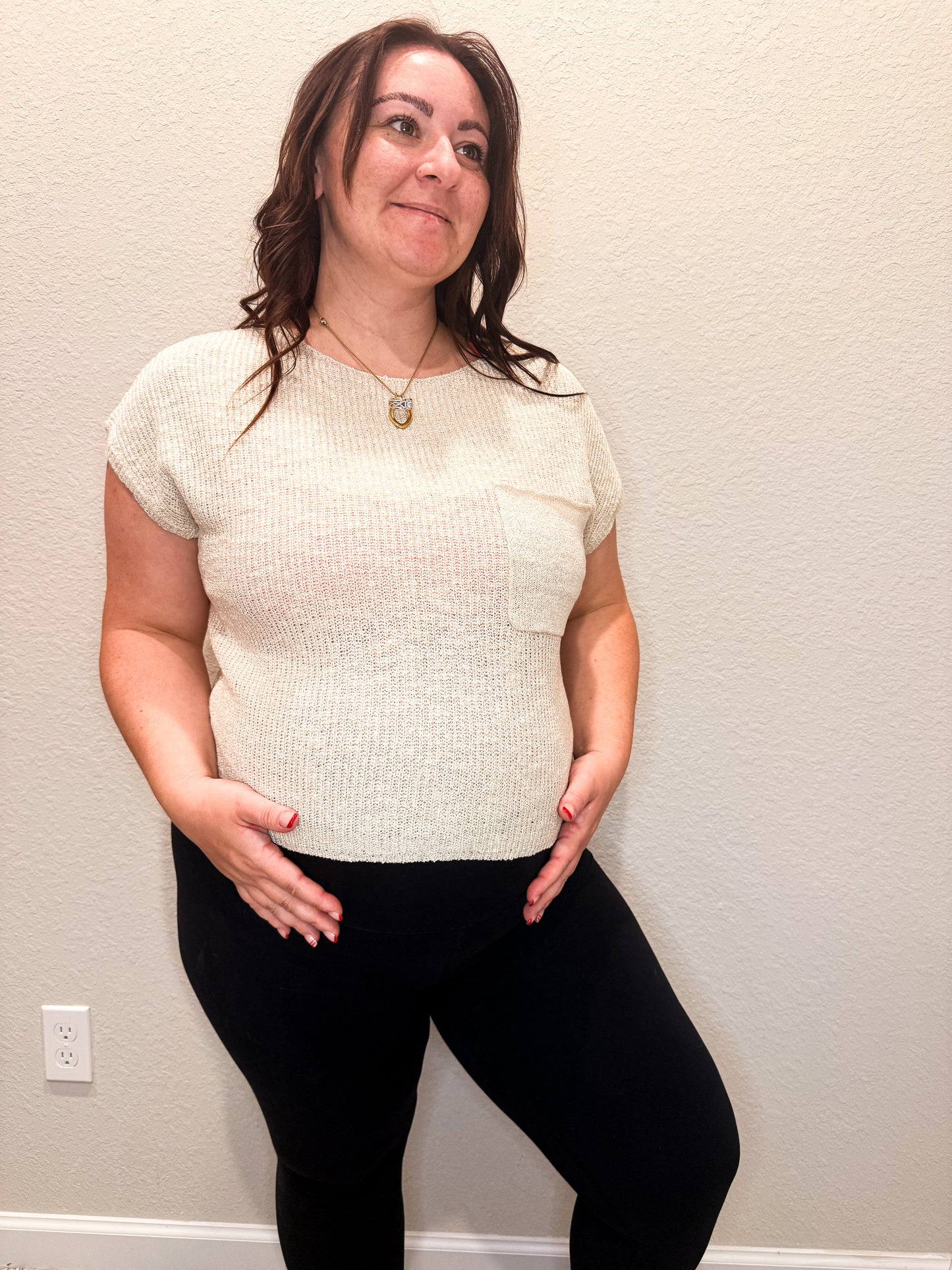 Knitted Pocket T