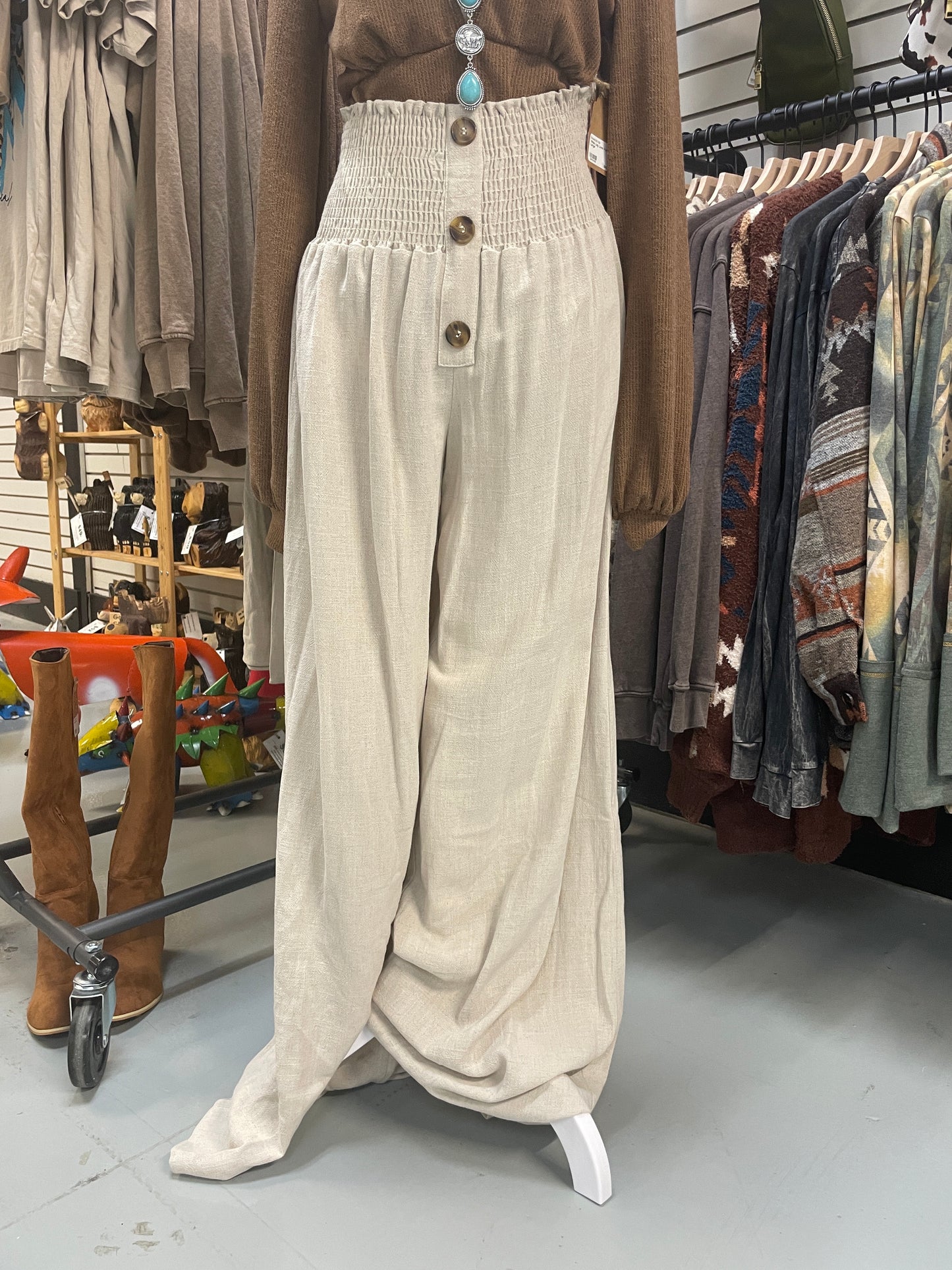 Wide Leg Linen Pant