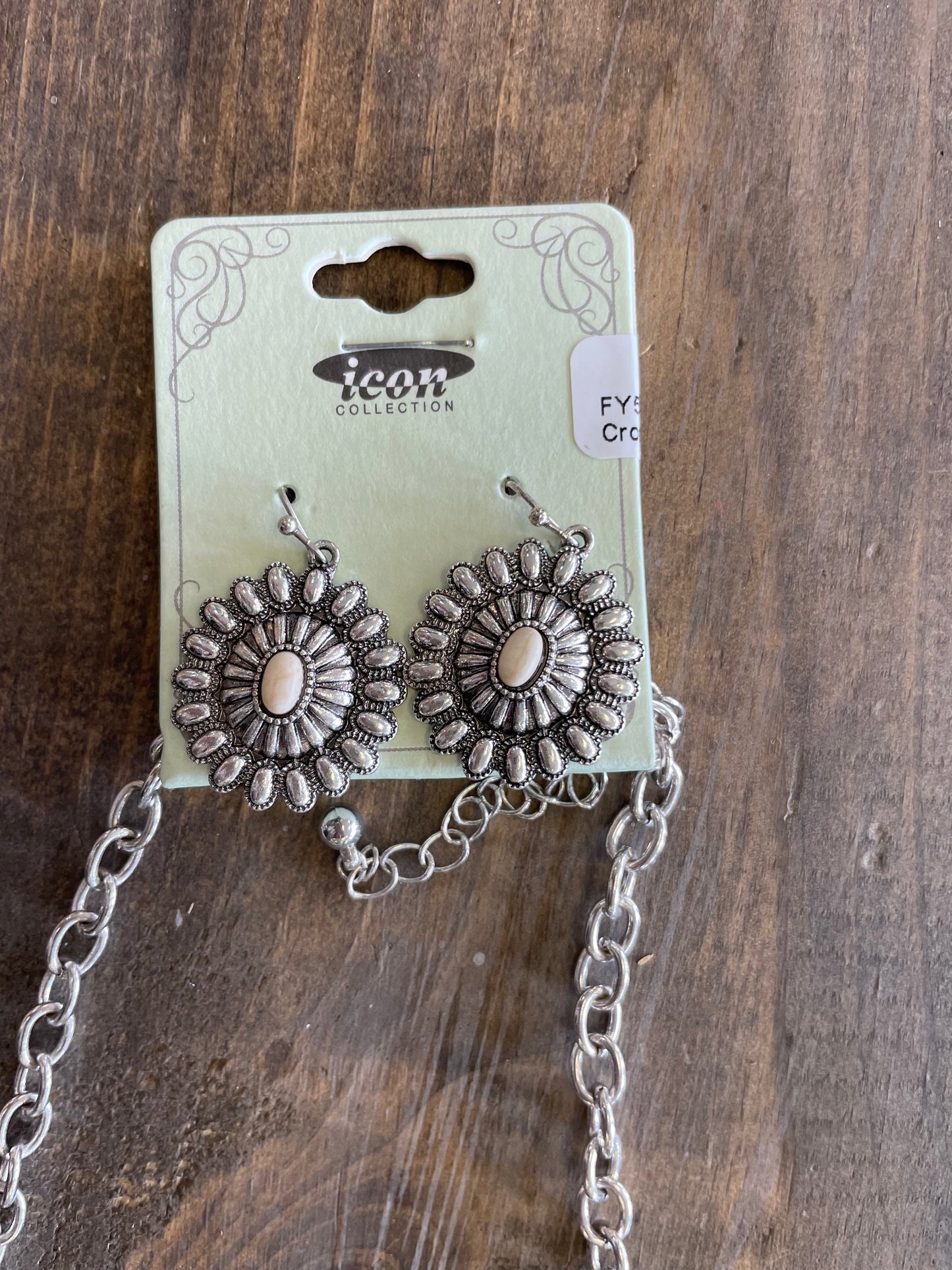 Flower Necklace and Earring Set