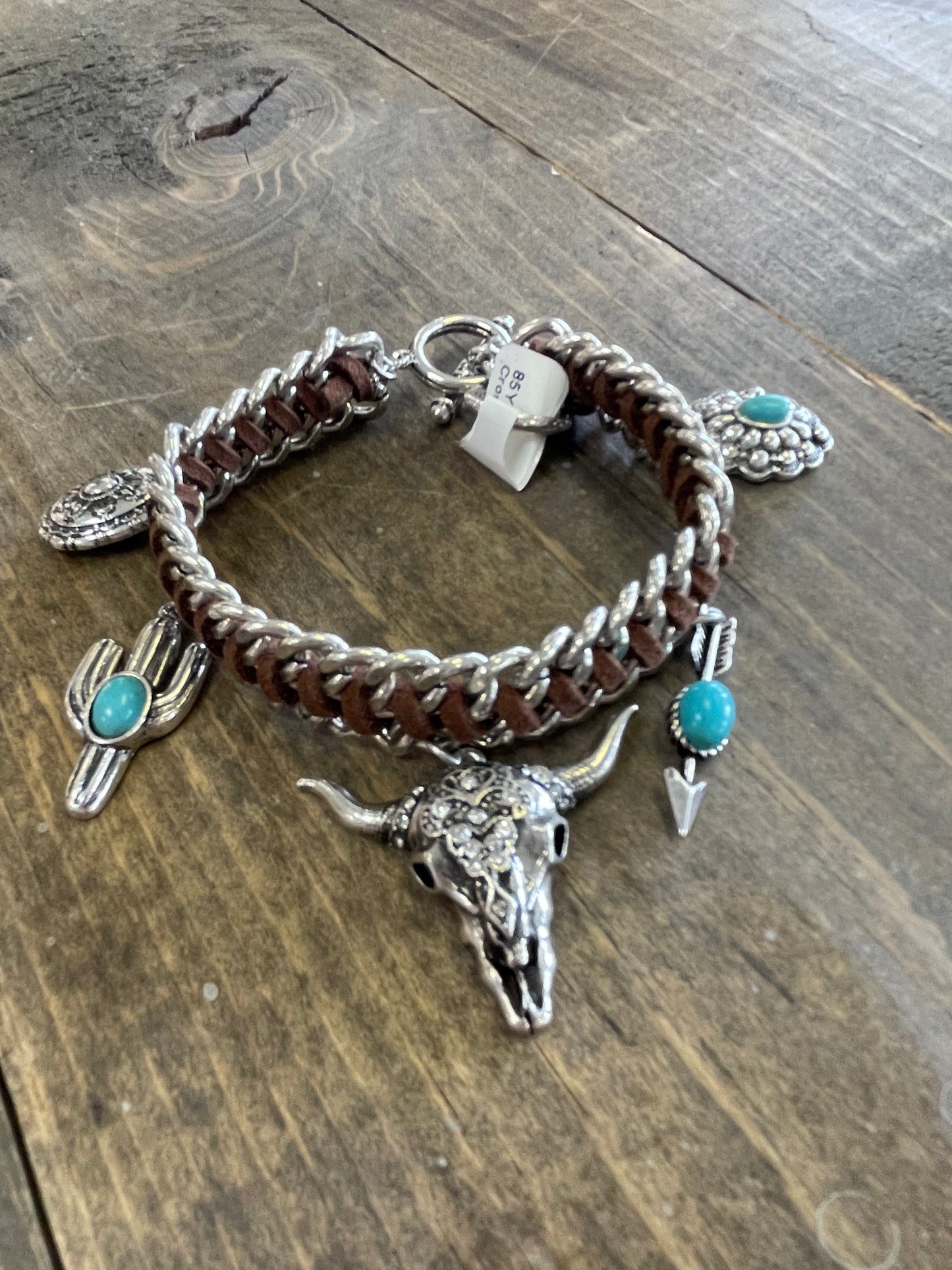 Long Horn Charm Bracelet
