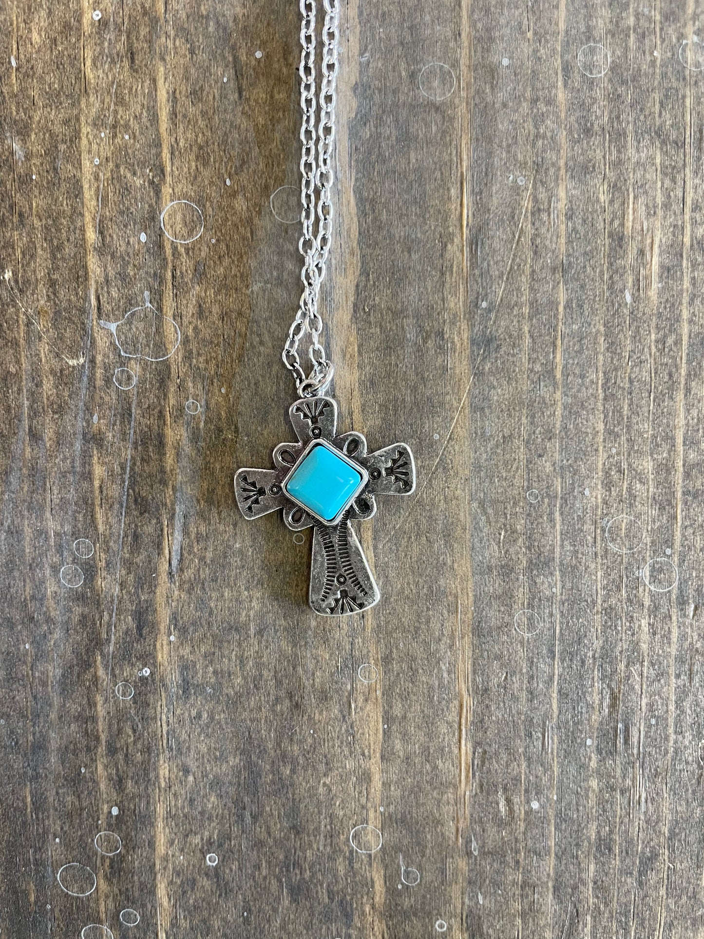 Tear Drop Cross Necklace