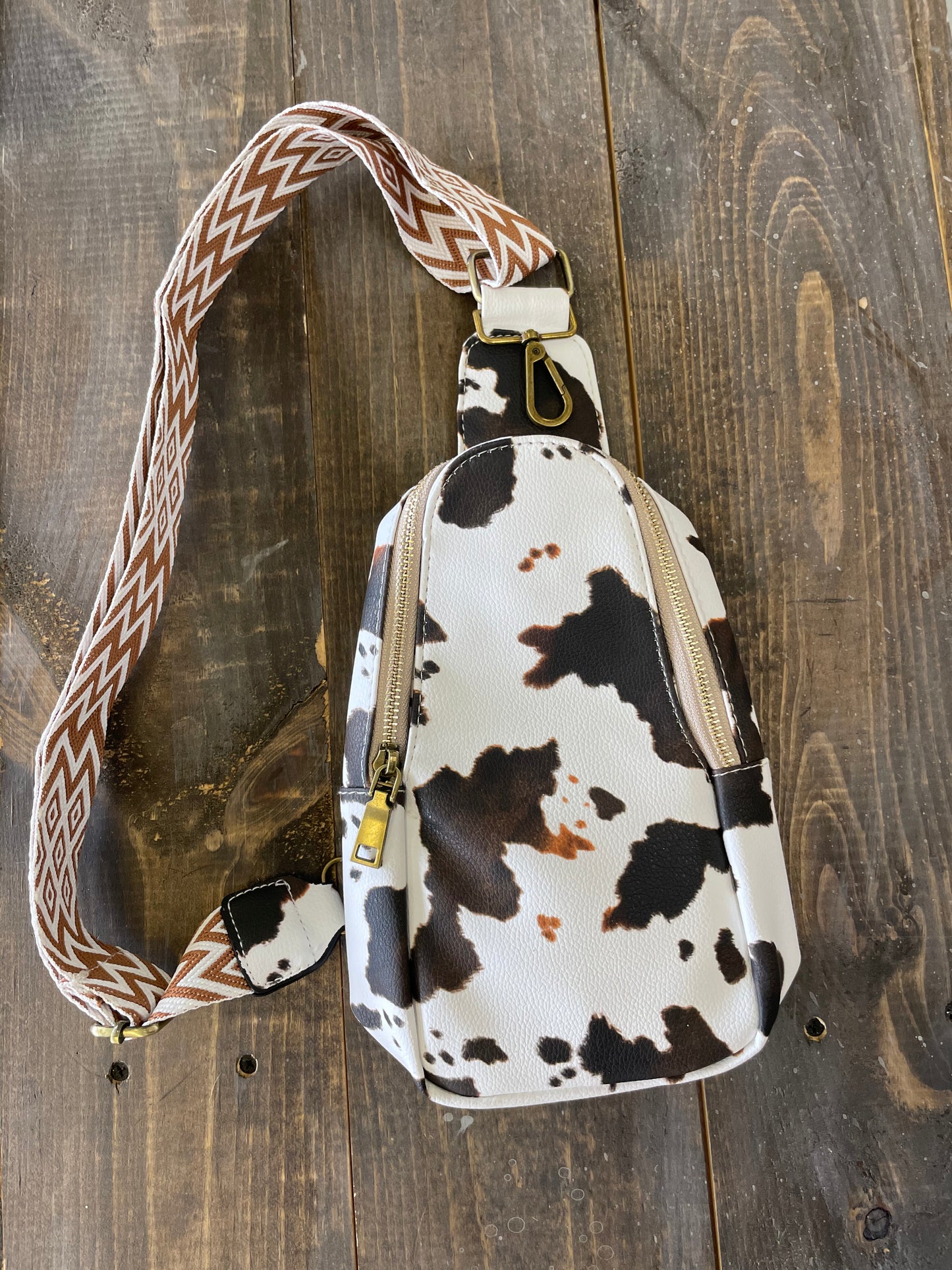Cow Print Cross Body Bag