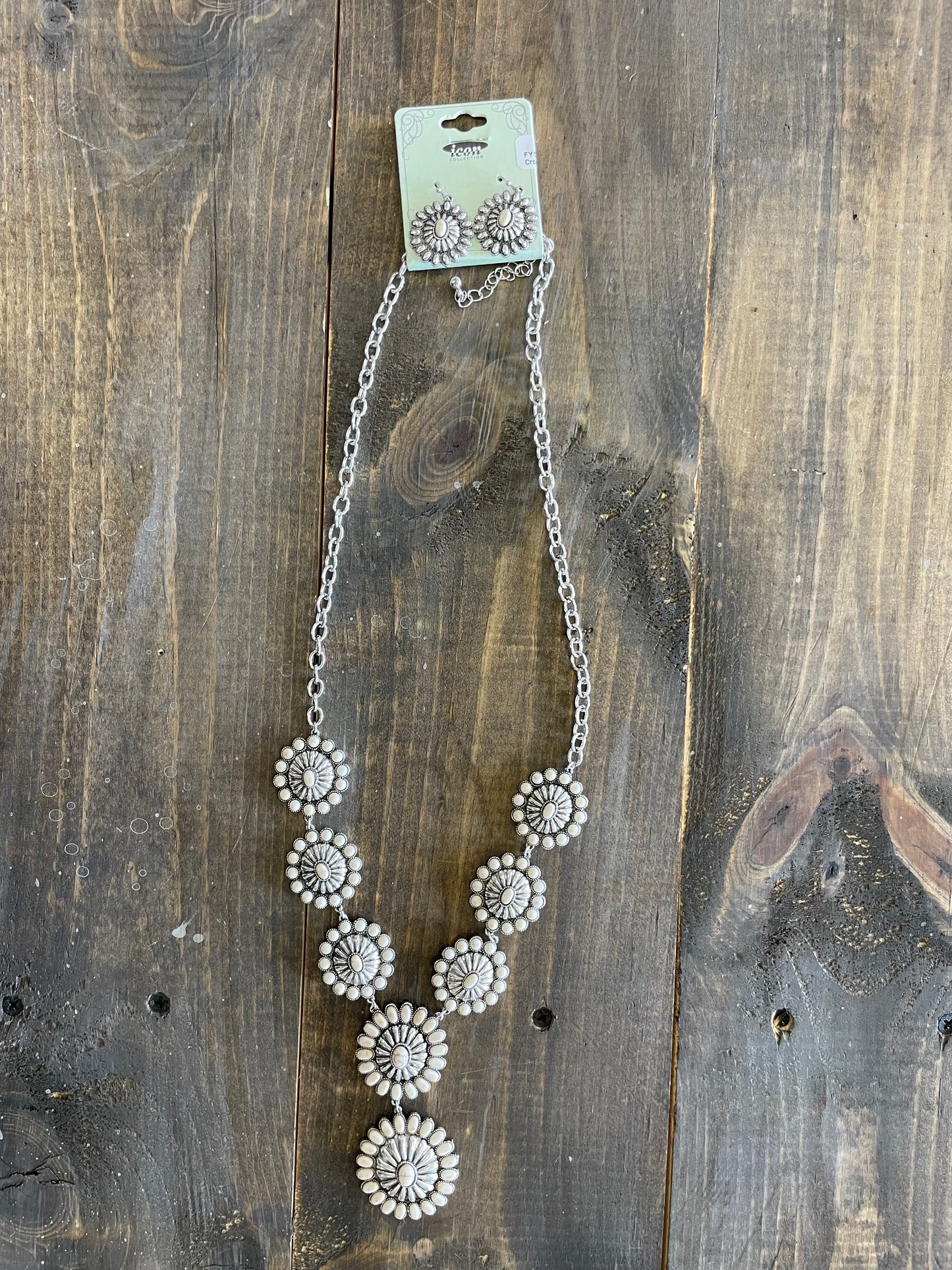 Flower Necklace and Earring Set