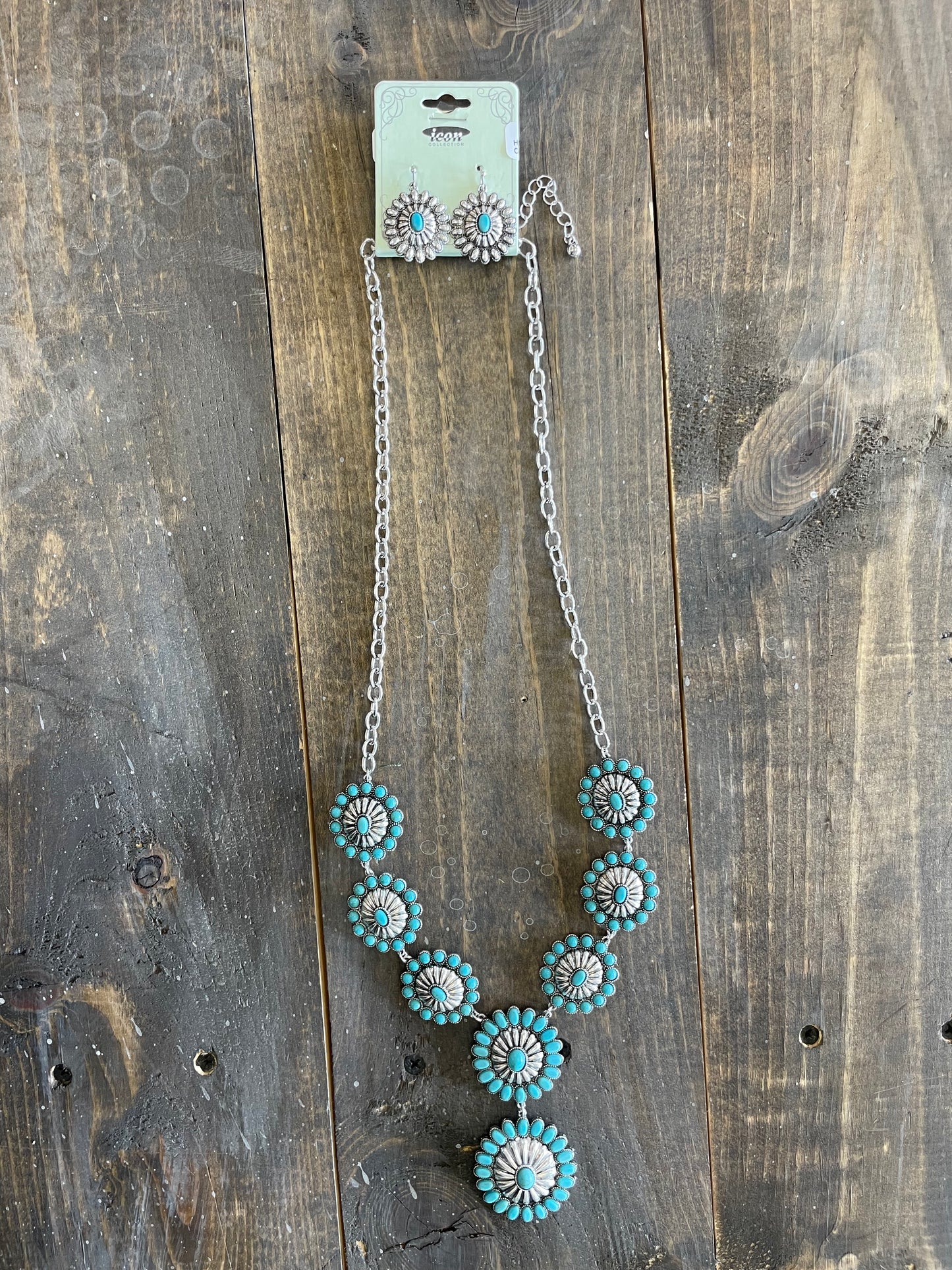 Flower Necklace and Earring Set