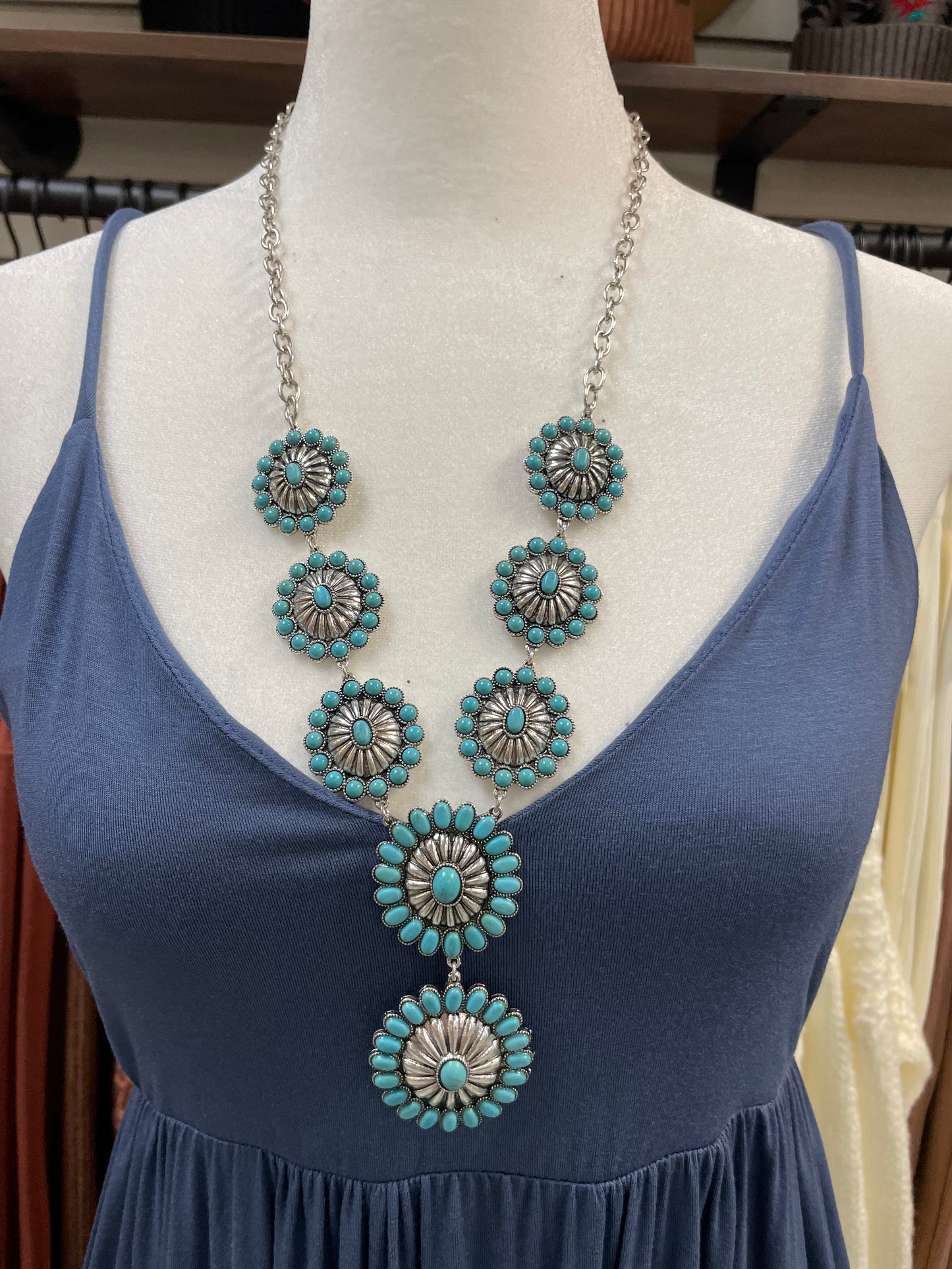 Flower Necklace and Earring Set