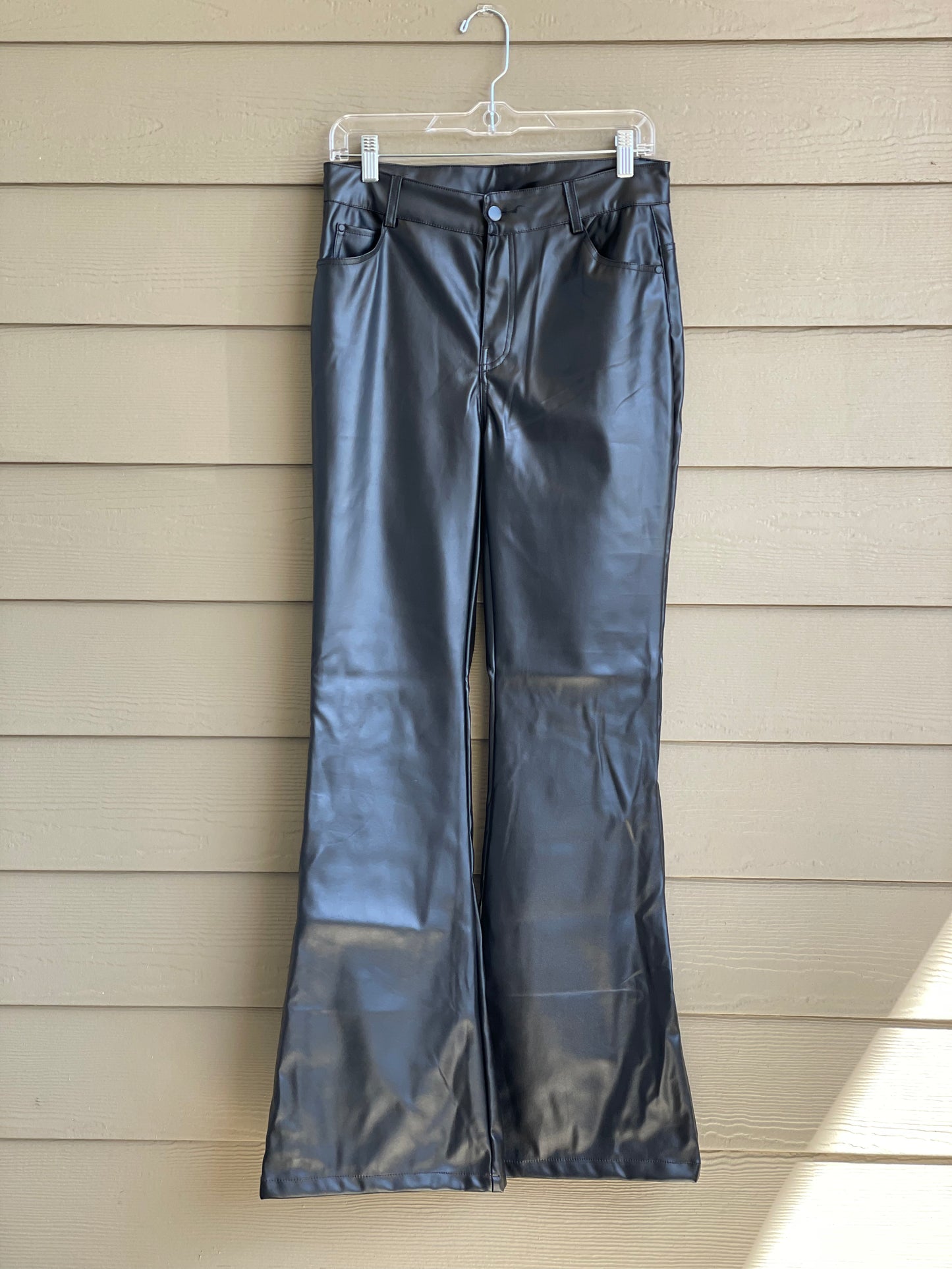 Flared Leather Pant