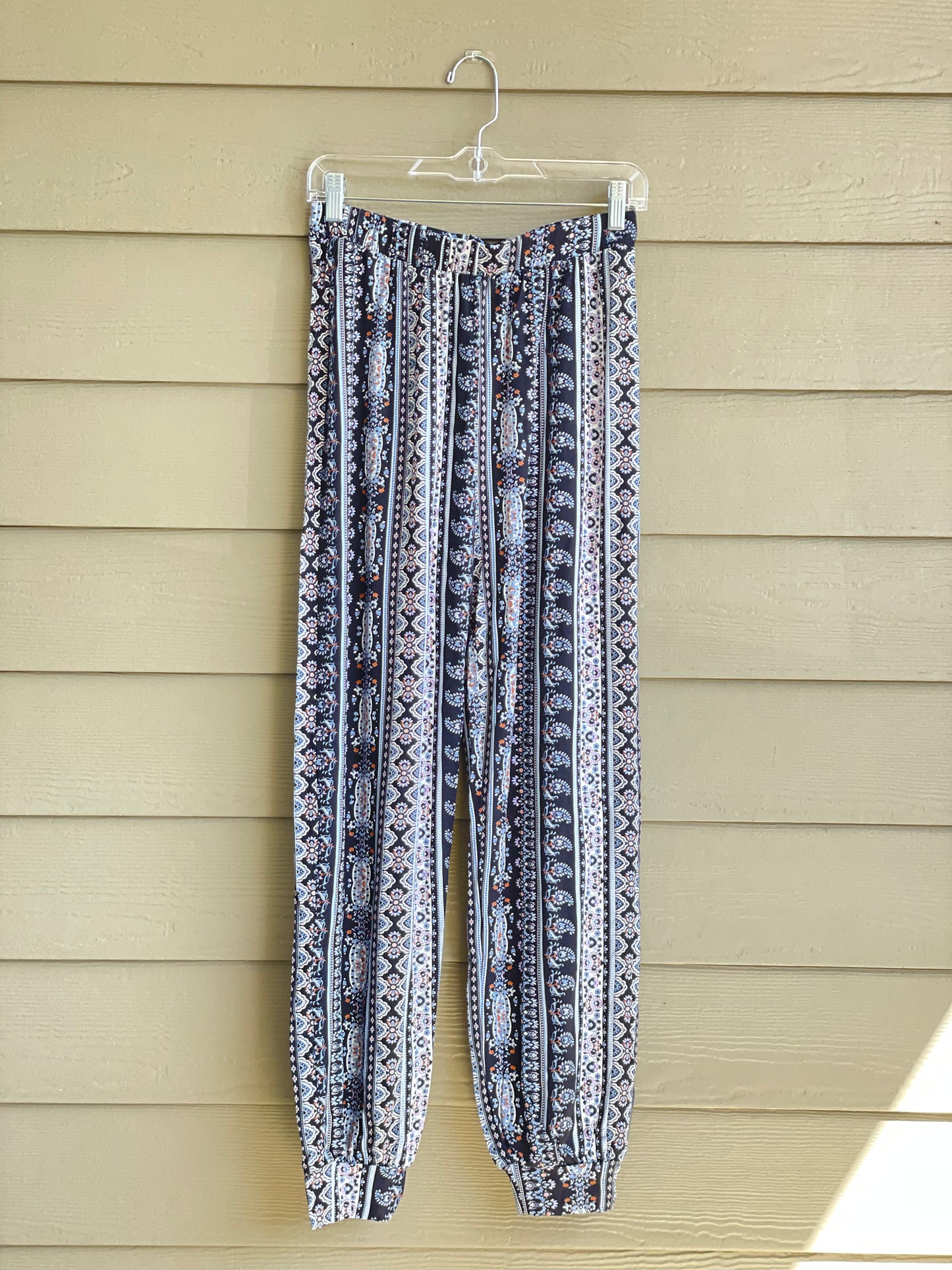 Printed Navy Joggers