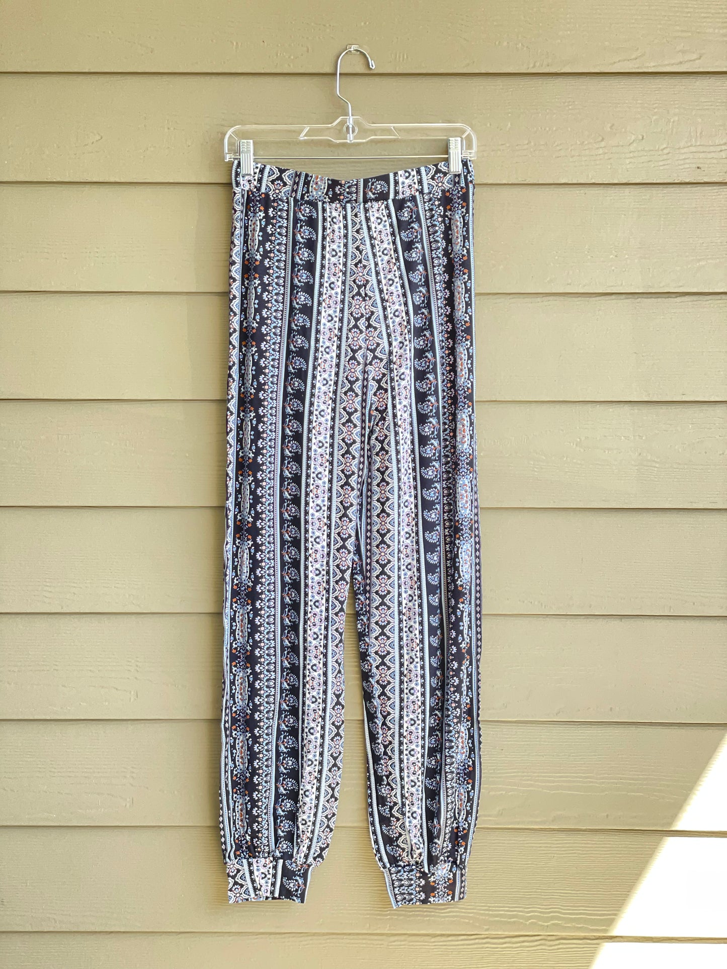 Printed Navy Joggers